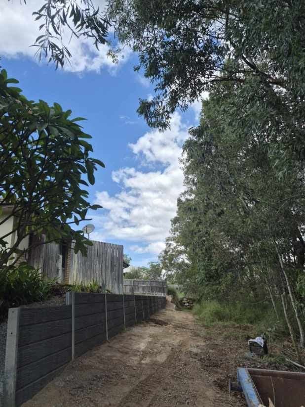 Feature sleeper wall replacing timber, Chuwar