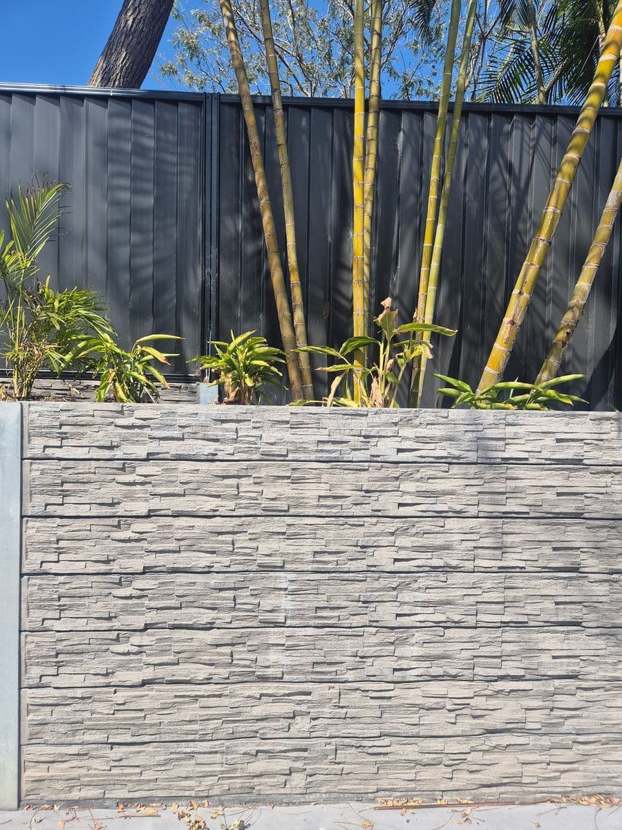 A Blakeview concrete sleeper retaining wall we built, photo 2